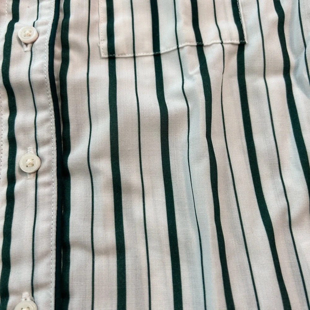 NWT J. Crew Kids Green and White Striped Pajama Set Size M (8-9) - Picture 3 of 8